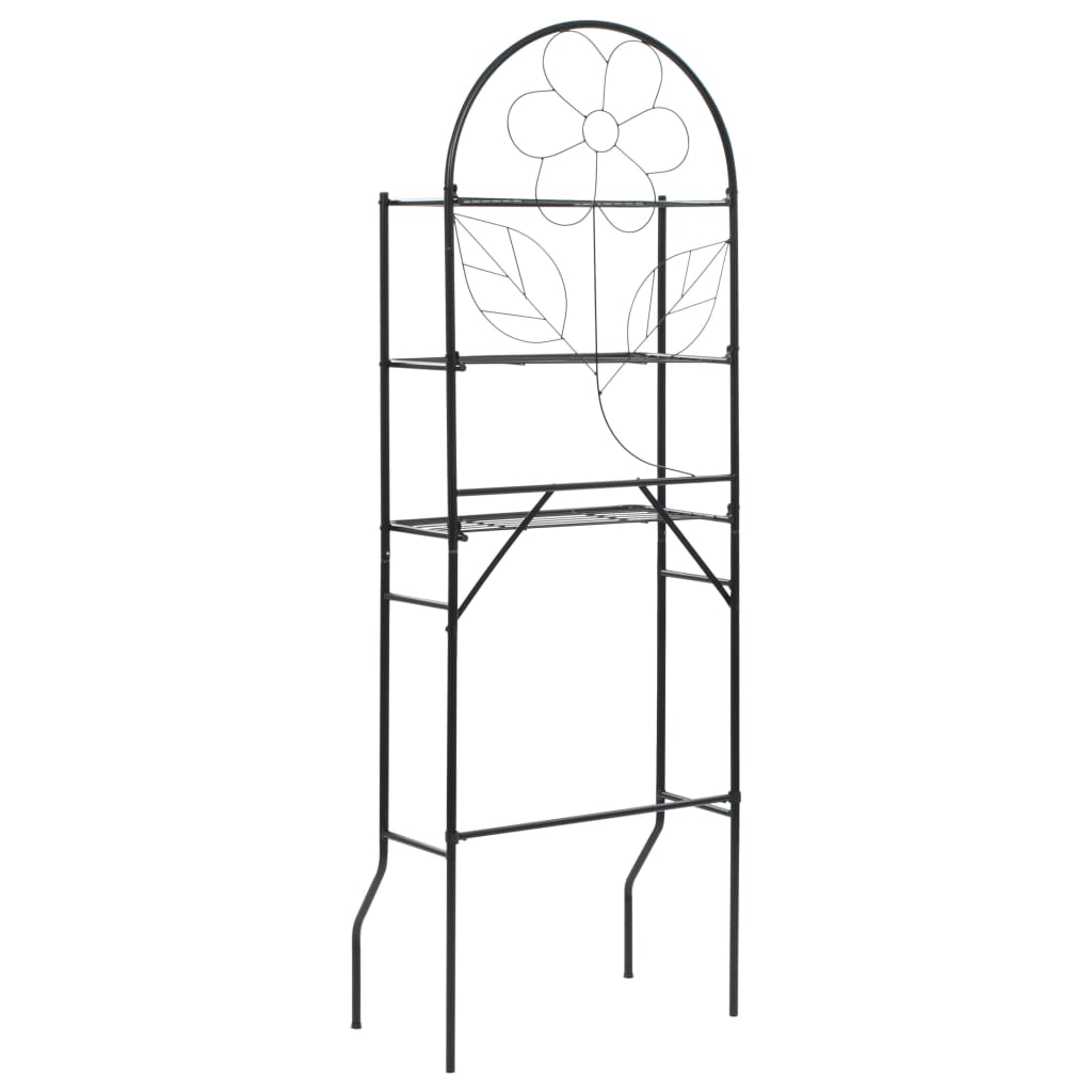 WC-hylly musta 60 x 33 x 174 cm - Sisustajankoti.fi