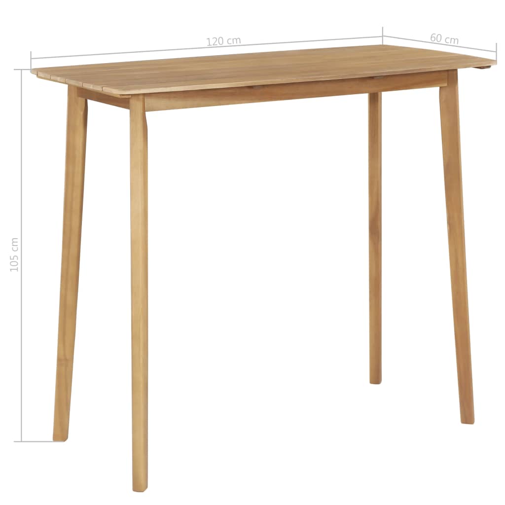 Baaripöytä 120x60x105 cm Täysi Akaasia Puu - Sisustajankoti.fi