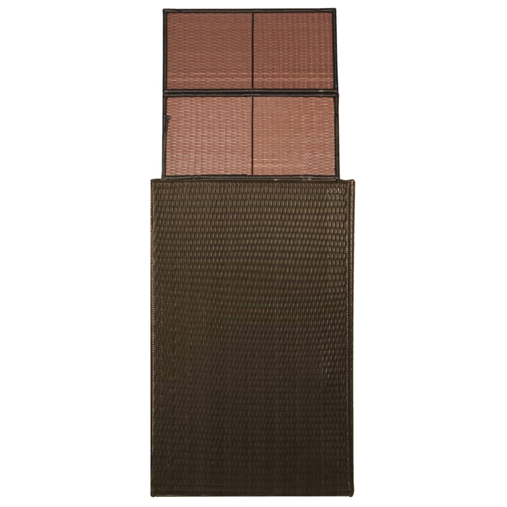Roska-astian säilytysvaja polyrottinki 76x78x120 cm ruskea - Sisustajankoti.fi