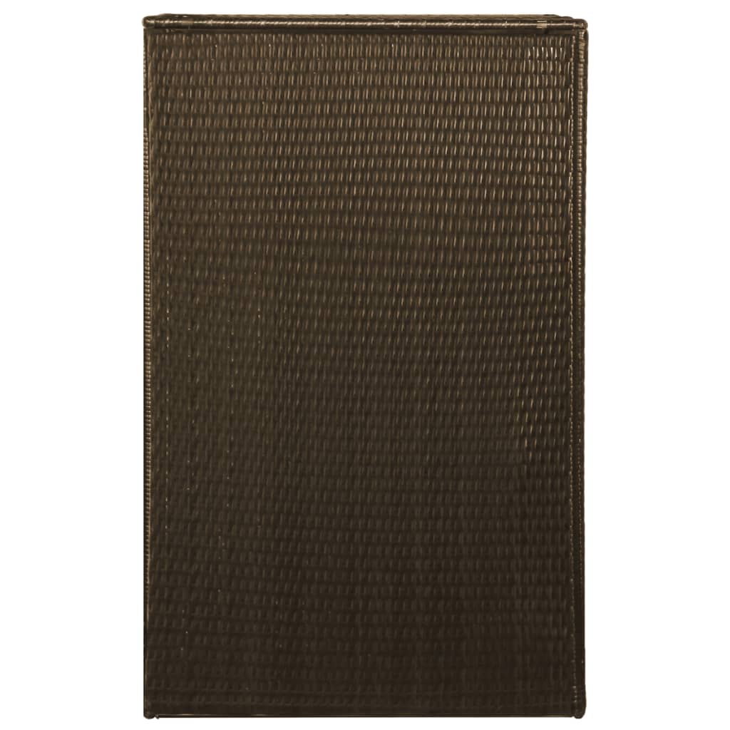 Roska-astian säilytysvaja polyrottinki 76x78x120 cm ruskea - Sisustajankoti.fi