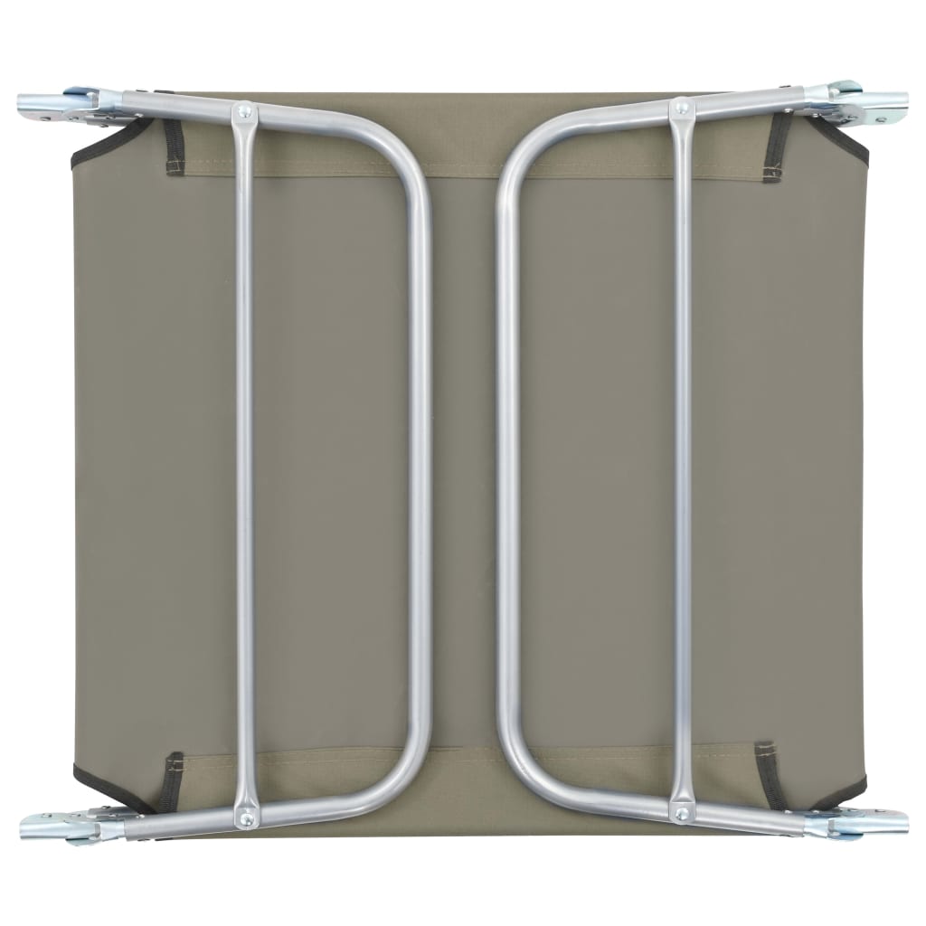 Kokoontaitettavat aurinkotuolit 2 kpl teräs ja kangas taupe - Sisustajankoti.fi