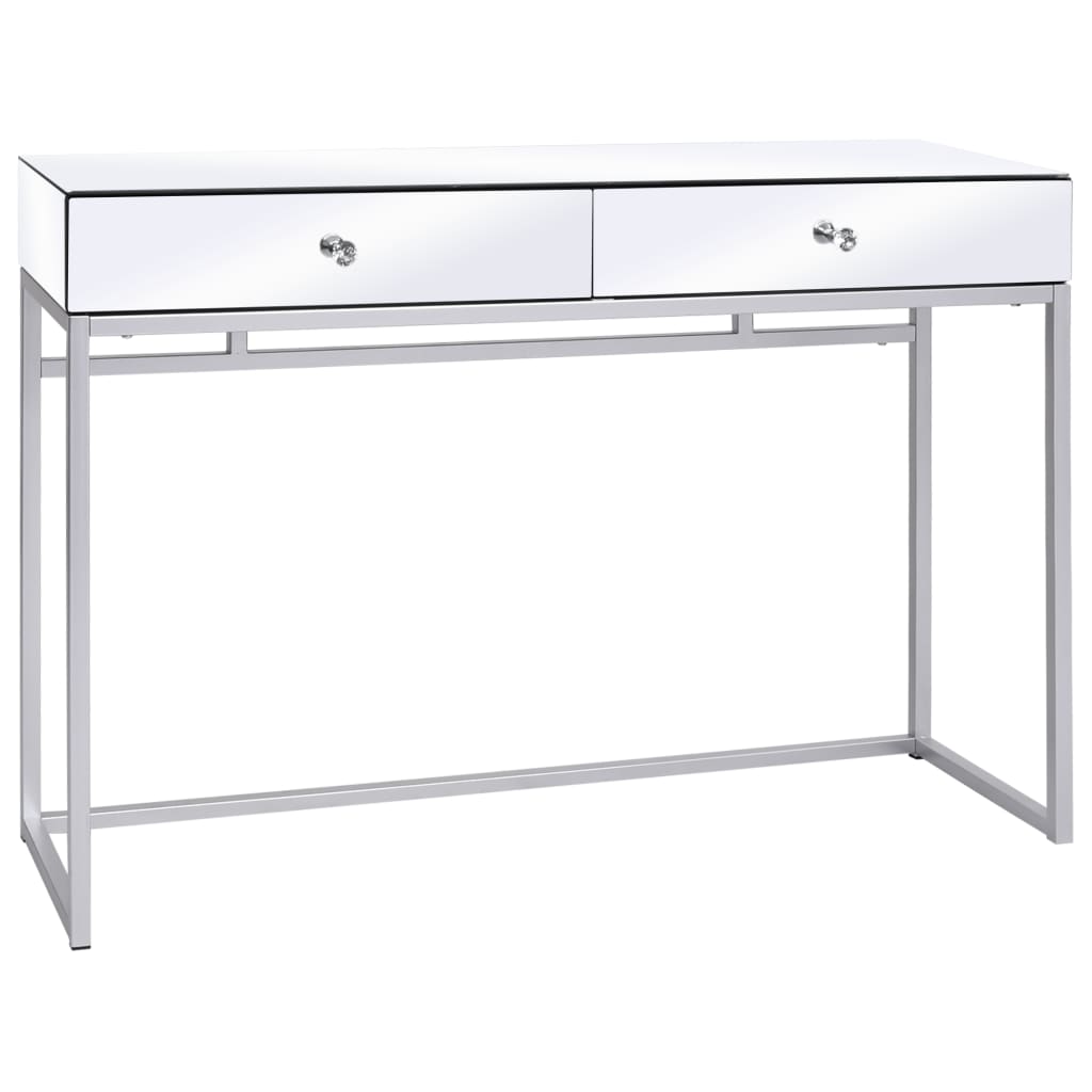Heijastava konsolipöytä teräs ja lasi 107x33x77 cm - Sisustajankoti.fi