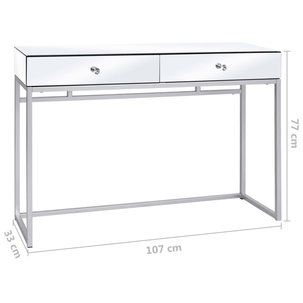 Heijastava konsolipöytä teräs ja lasi 107x33x77 cm - Sisustajankoti.fi