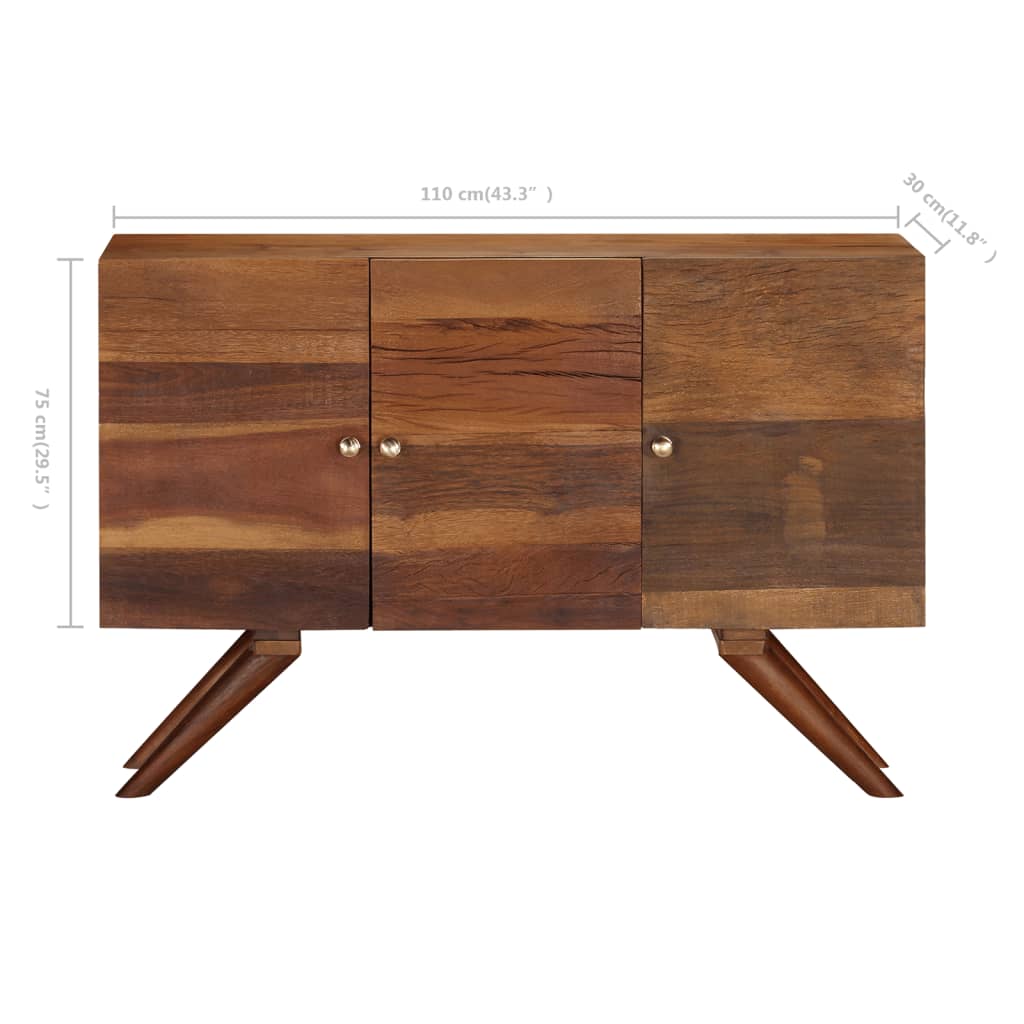 Senkki uusiokäytetty puu 110x30x75 cm ruskea - Sisustajankoti.fi