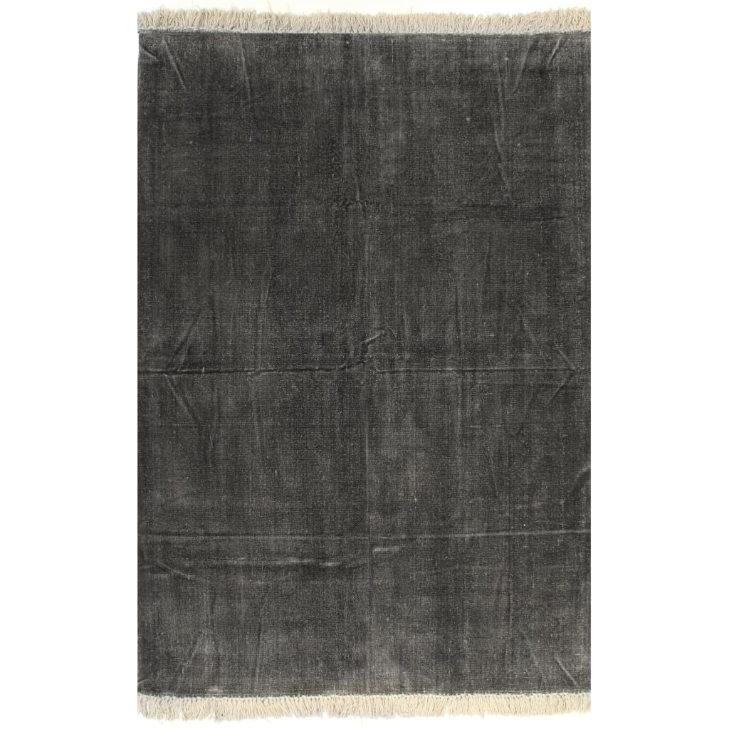 Kelim-matto puuvilla 160x230 cm antrasiitti - Sisustajankoti.fi