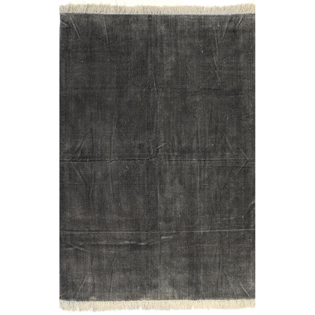 Kilim matto puuvilla 200x290 cm antrasiitti - Sisustajankoti.fi