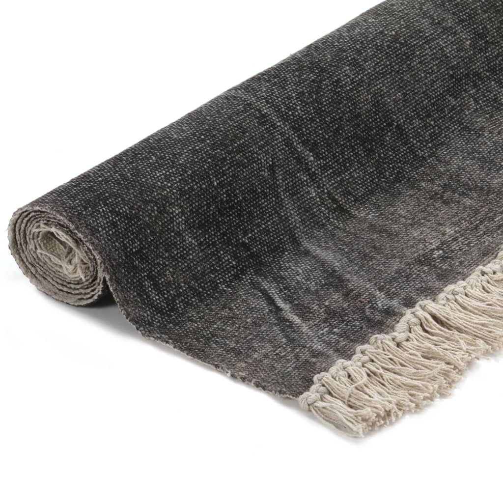 Kilim matto puuvilla 200x290 cm antrasiitti - Sisustajankoti.fi