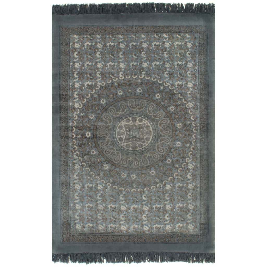Kilim matto puuvilla 120x180 cm kuviolla harmaa - Sisustajankoti.fi