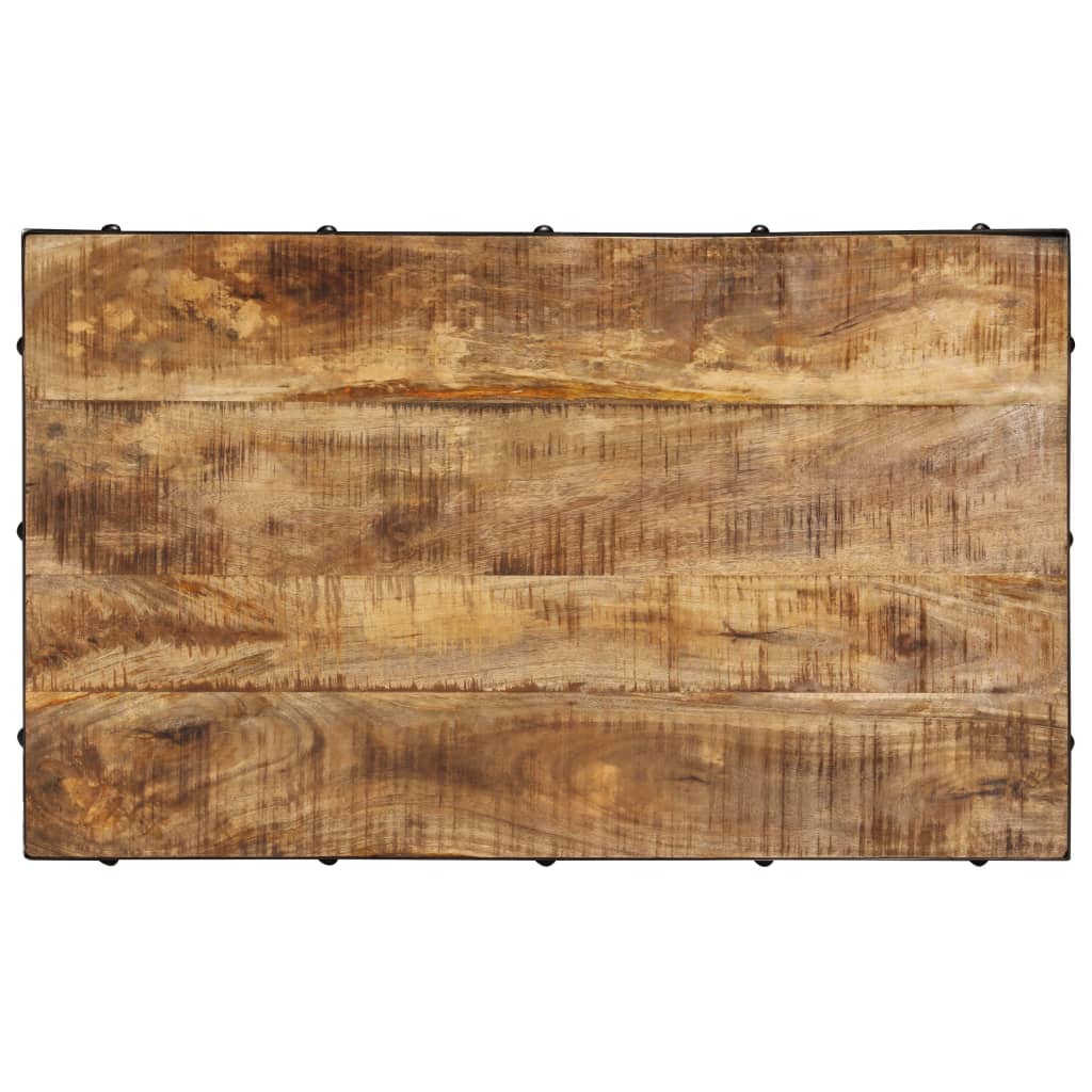 Sohvapöytä pyörillä kiinteä mangopuu 100x60x26 cm - Sisustajankoti.fi