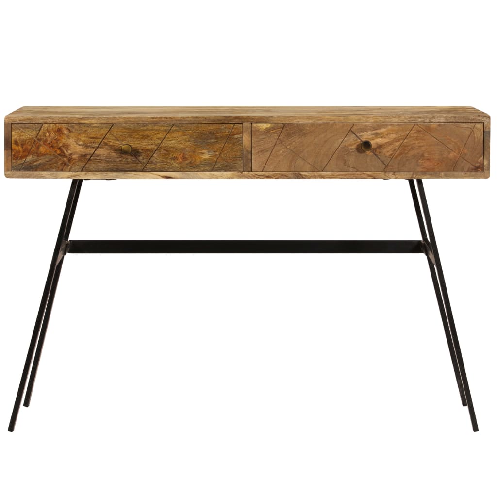 Kirjoituspöytä vetolaatikoilla kiinteä mangopuu 110x50x76 cm - Sisustajankoti.fi