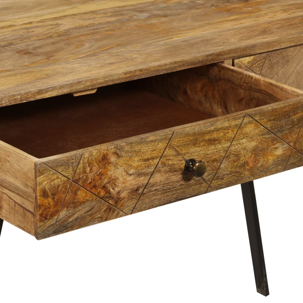 Kirjoituspöytä vetolaatikoilla kiinteä mangopuu 110x50x76 cm - Sisustajankoti.fi