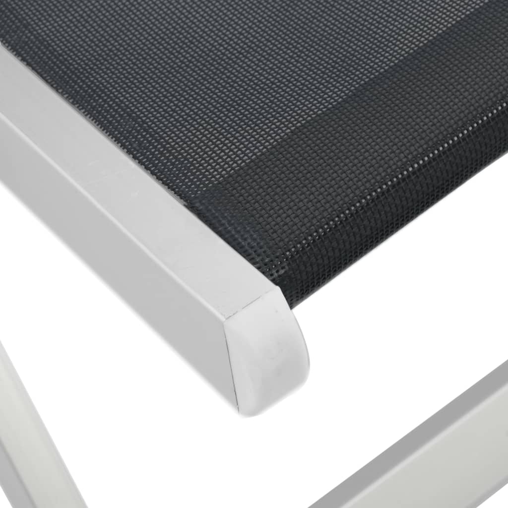 Kokoontaittuvat rantatuolit 2 kpl alumiini ja tekstiili musta - Sisustajankoti.fi
