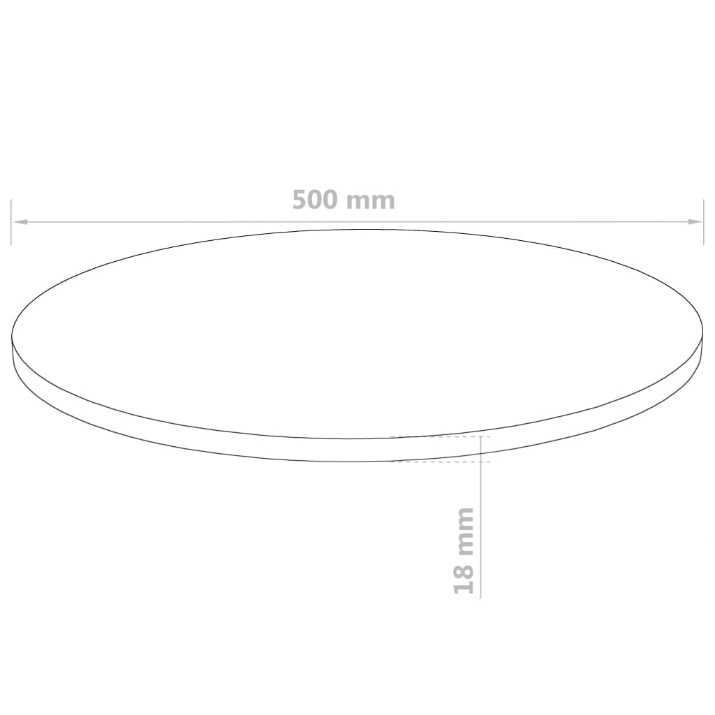 Pöytälevy pyöreä MDF 500x18 mm - Sisustajankoti.fi