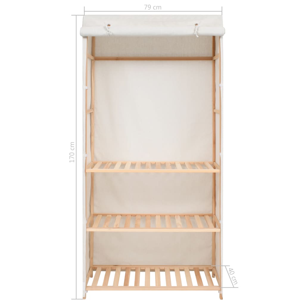 Vaatekaappi 3 hyllyä 79x40x170 cm - Sisustajankoti.fi