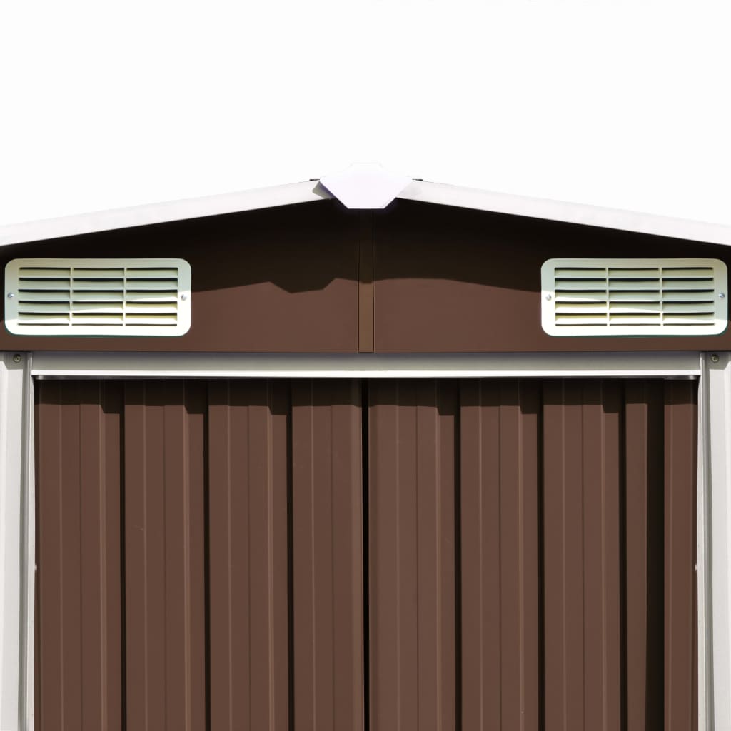Puutarhavaja 257x392x181 cm metalli ruskea - Sisustajankoti.fi