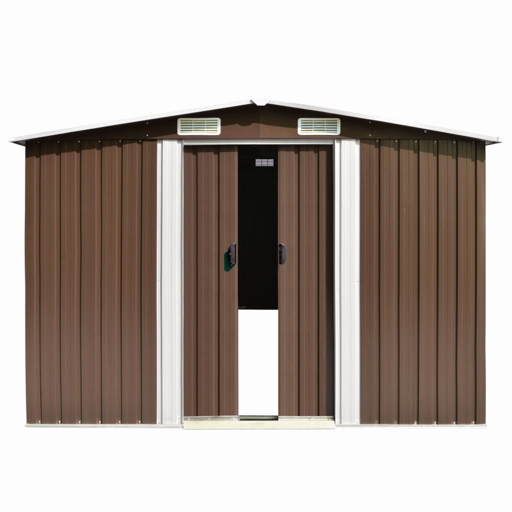 Puutarhavaja 257x580x181 cm metalli ruskea - Sisustajankoti.fi