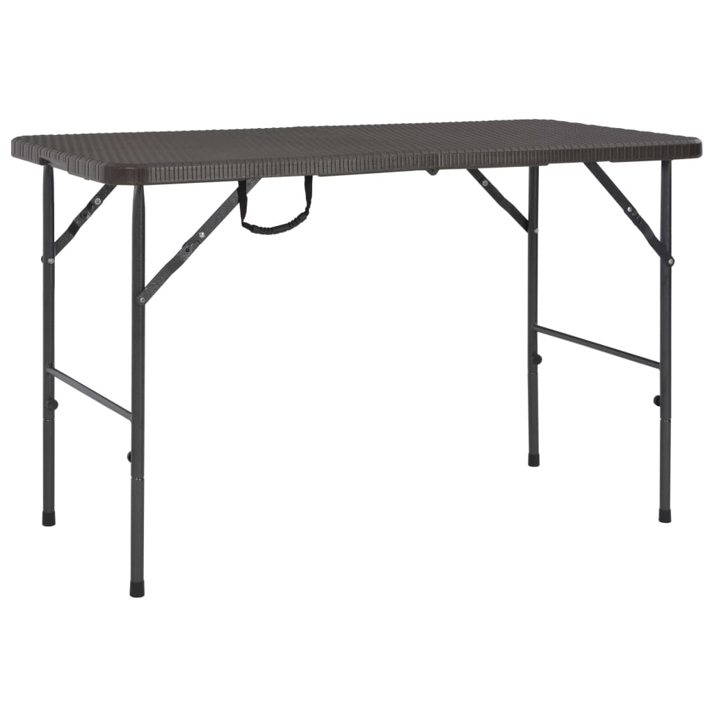Kokoontaittuva puutarhapöytä 120x60x74 HDPE rottingin näköinen - Sisustajankoti.fi