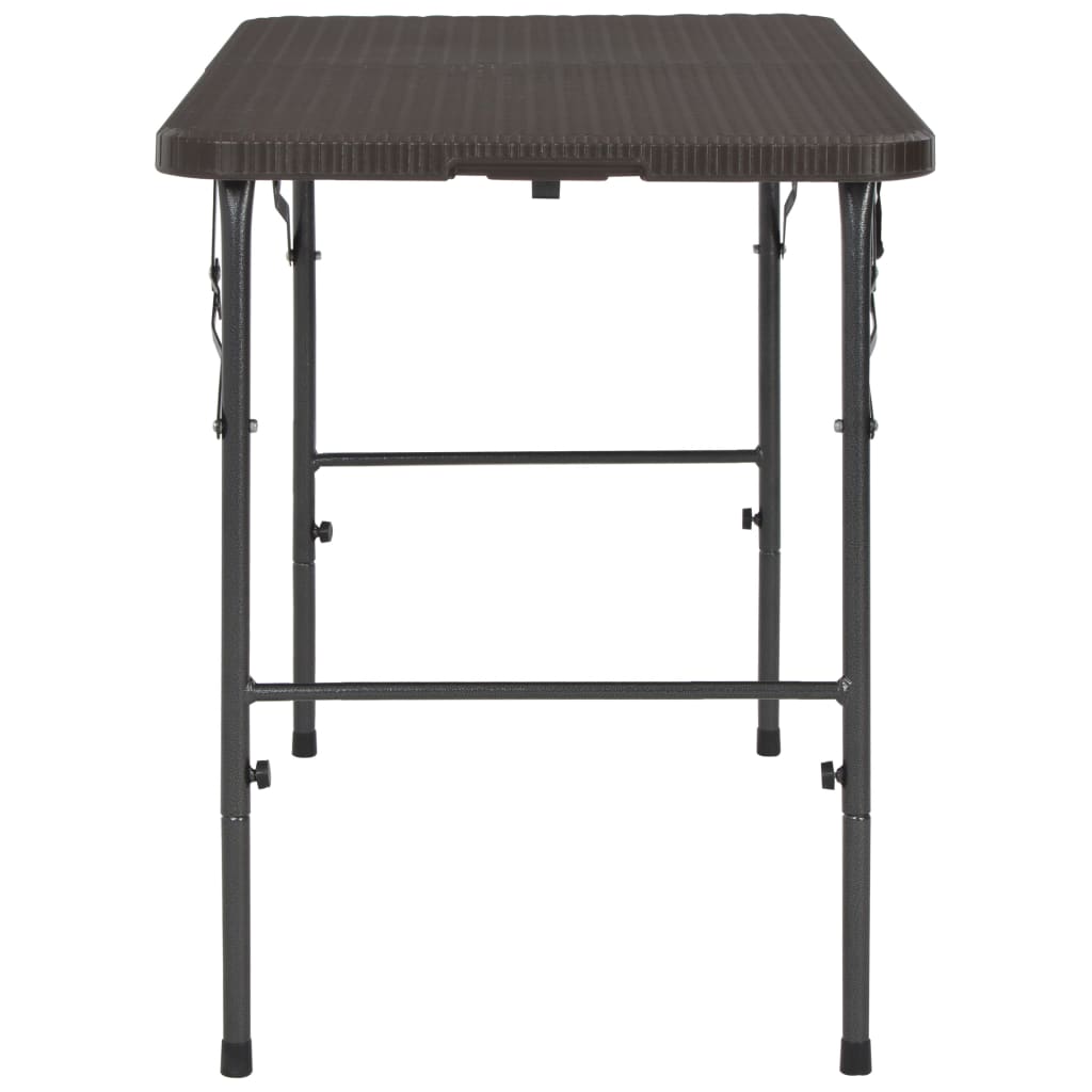 Kokoontaittuva puutarhapöytä 120x60x74 HDPE rottingin näköinen - Sisustajankoti.fi