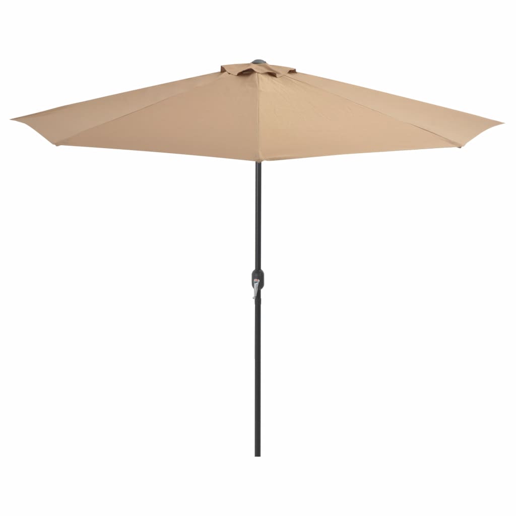 Parvekkeen puoliaurinkovarjo alumiinitanko 300x150 cm ruskea - Sisustajankoti.fi