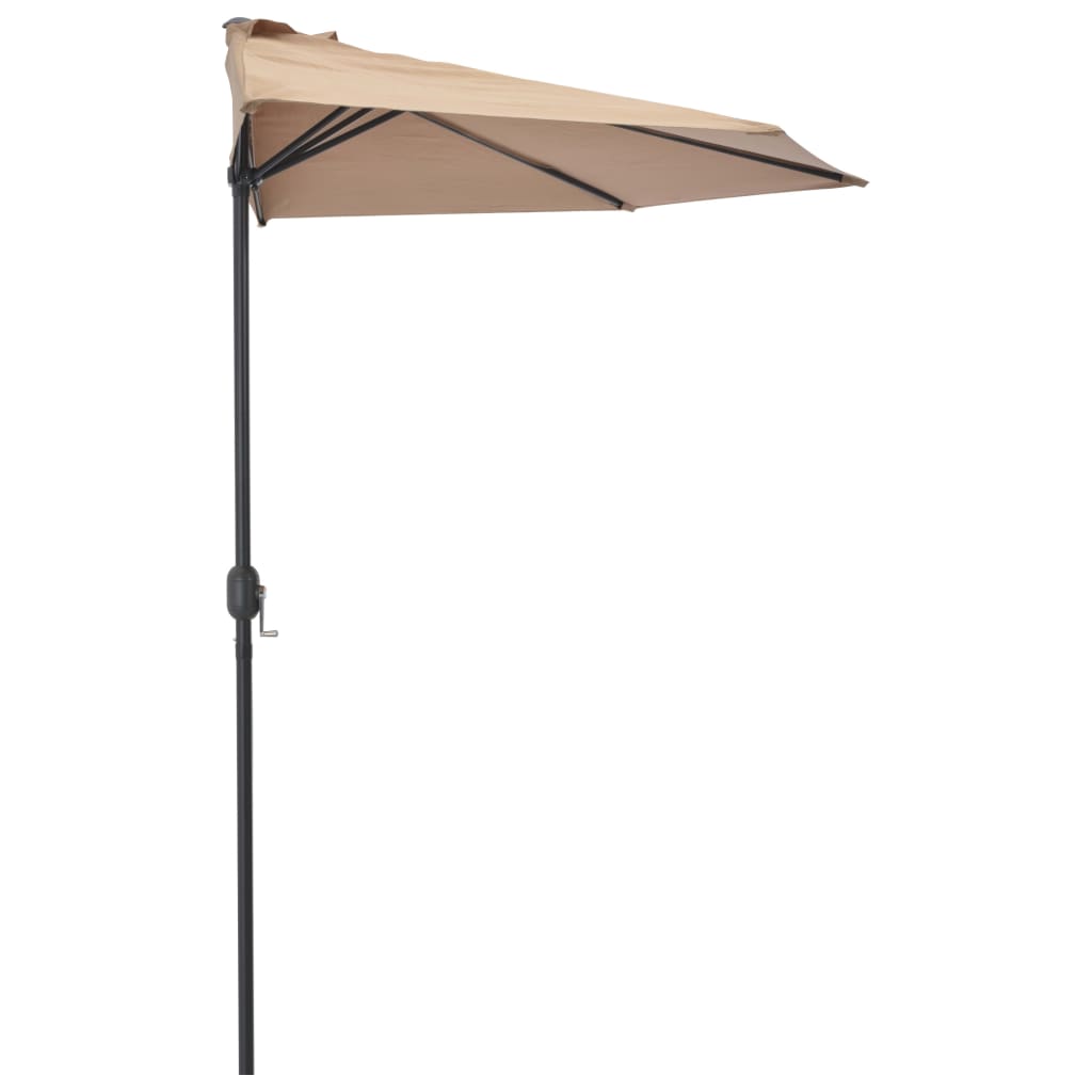 Parvekkeen puoliaurinkovarjo alumiinitanko 300x150 cm ruskea - Sisustajankoti.fi