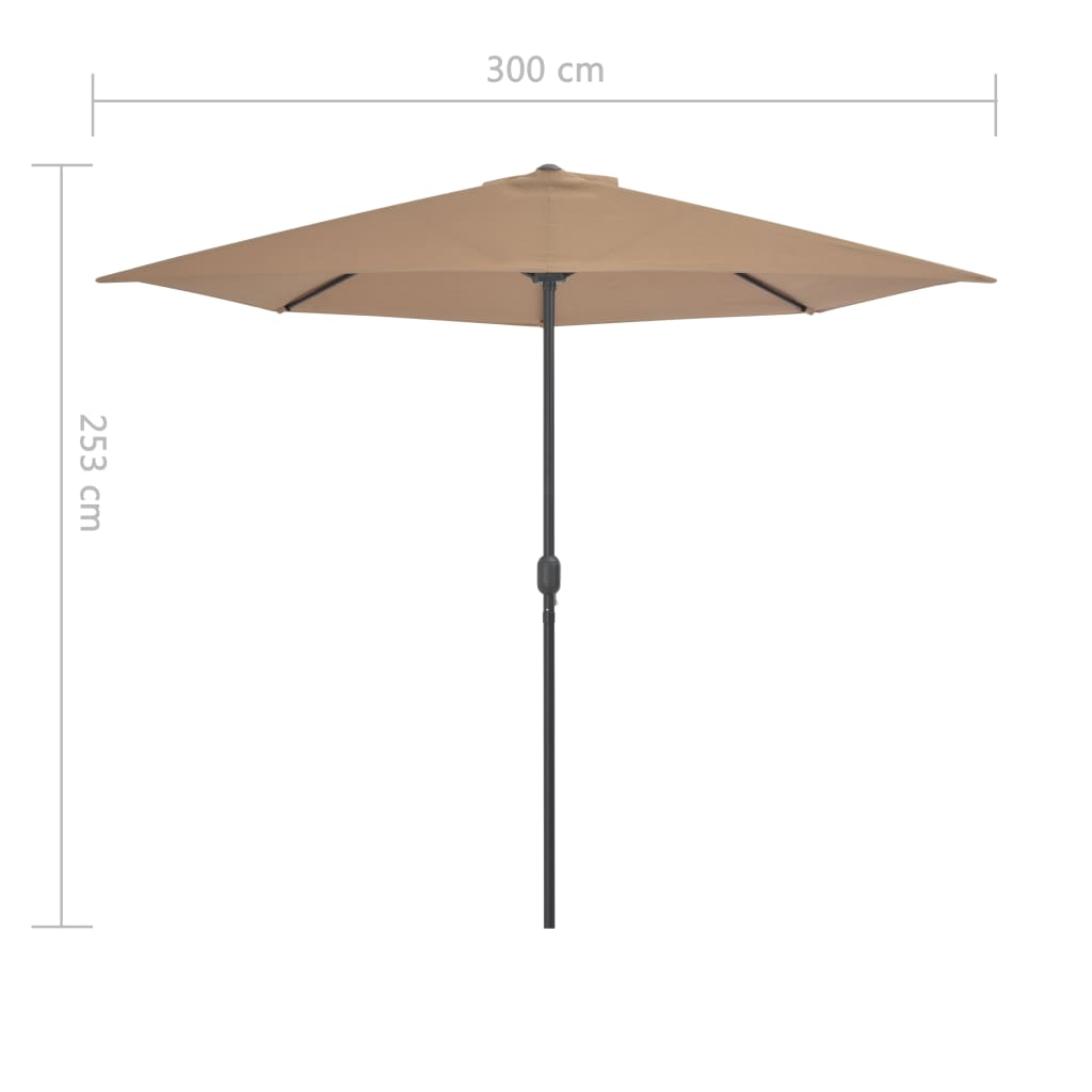 Parvekkeen puoliaurinkovarjo alumiinitanko 300x150 cm ruskea - Sisustajankoti.fi