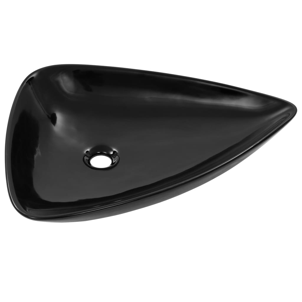 Pesuallas keraaminen kolmionmuotoinen 645x455x115 mm musta - Sisustajankoti.fi