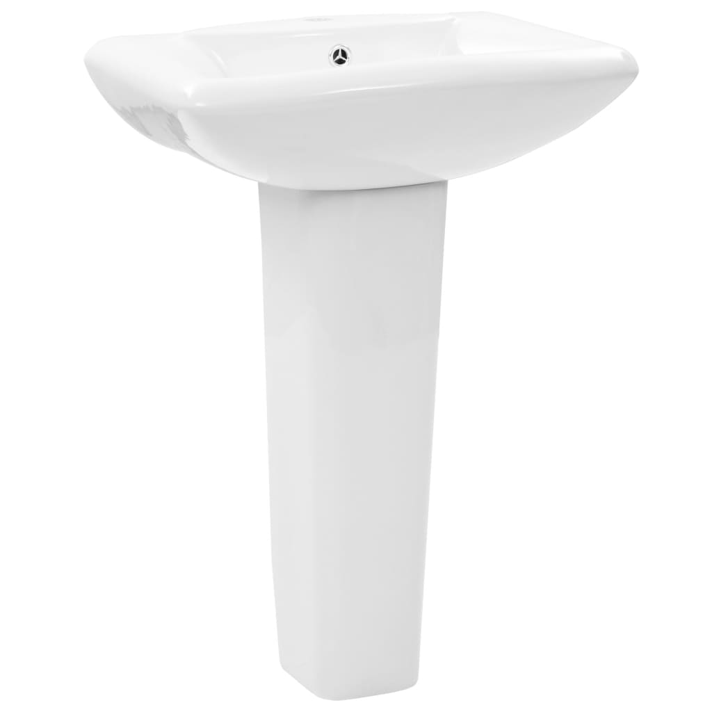 Vapaasti seisova pesuallas jalustalla keraaminen 580x470x200mm - Sisustajankoti.fi