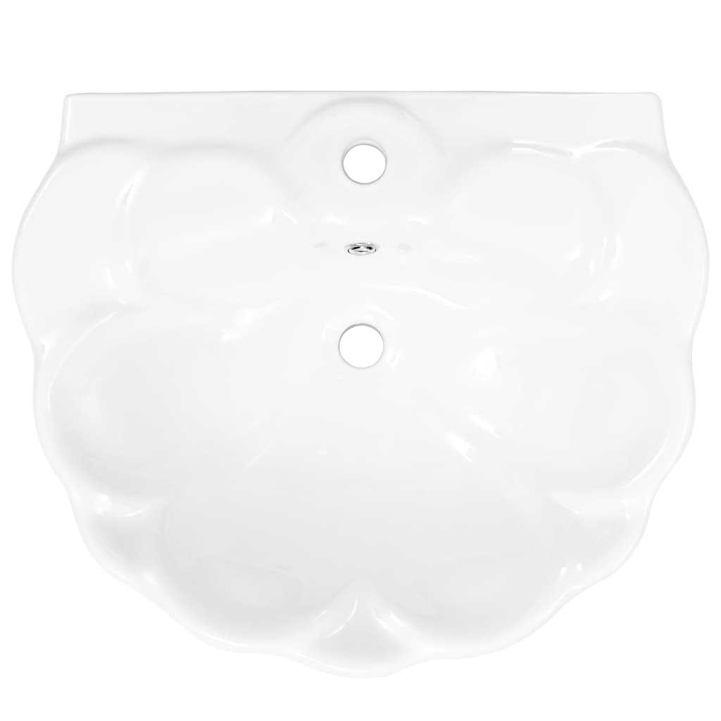Vapaasti seisova pesuallas jalustalla keraaminen 580x510x200 mm - Sisustajankoti.fi