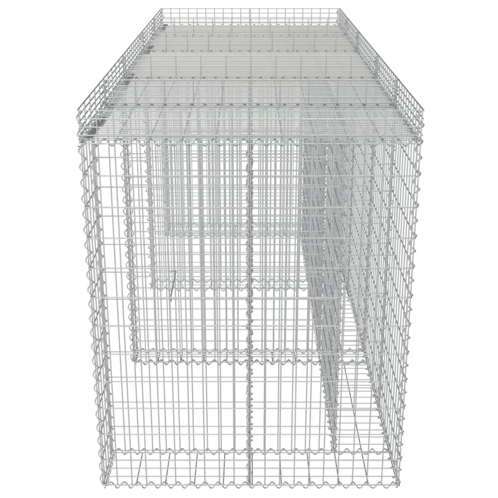 Gabionseinä roska-astioille galvanoitu teräs 270x100x130 cm - Sisustajankoti.fi
