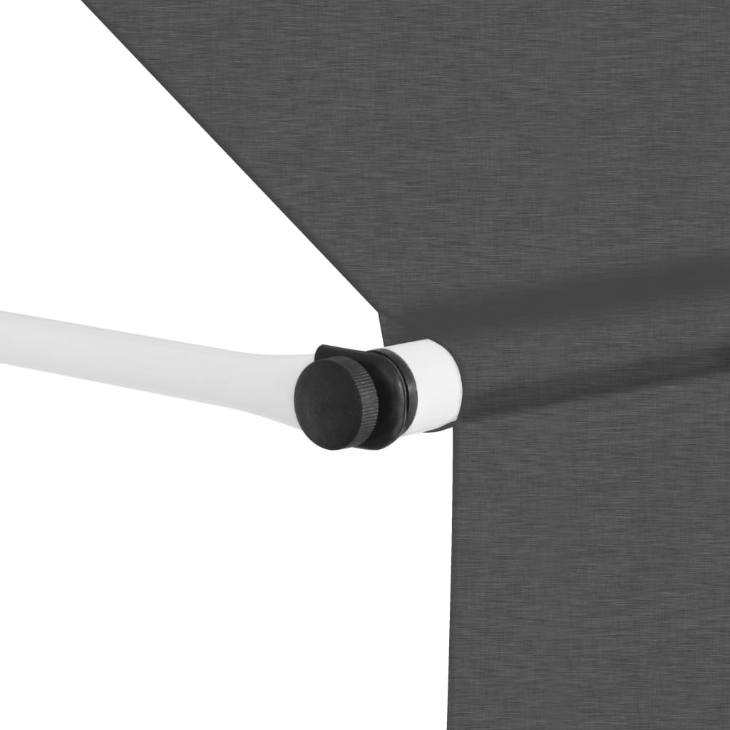 Manuaalisesti sisäänkelattava markiisi 400 cm antrasiitti - Sisustajankoti.fi