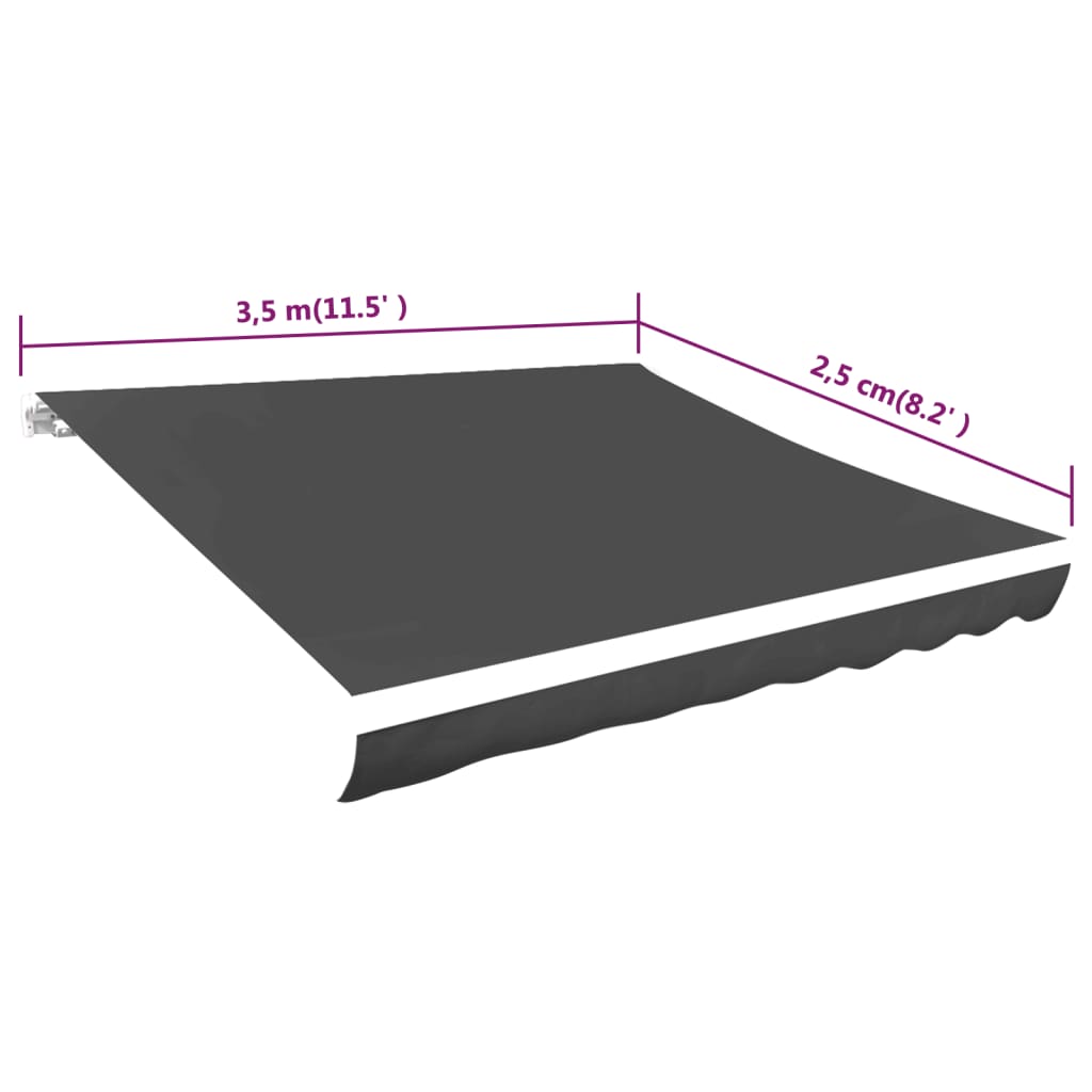 Markiisikangas antrasiitti 350x250 cm - Sisustajankoti.fi