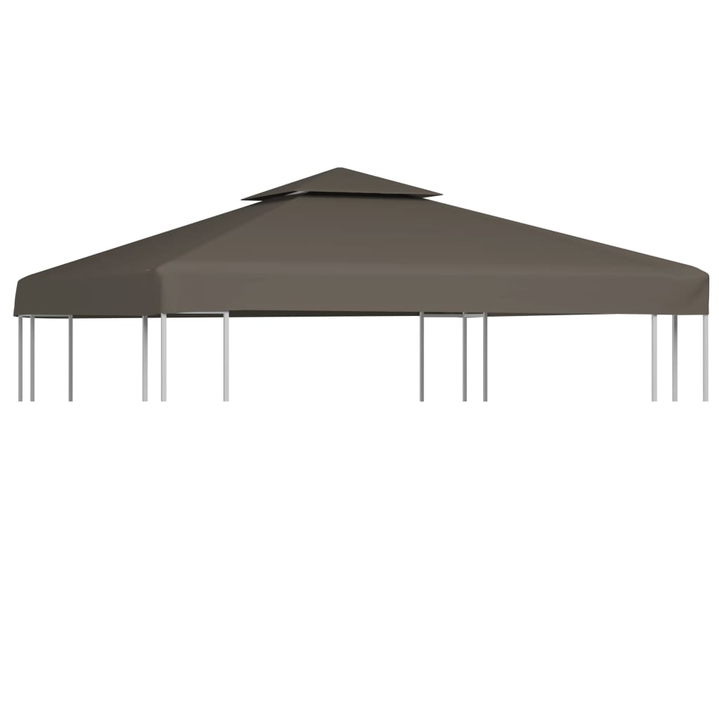 Kaksikerroksinen huvimajan katto 310 g/m² 3x3 m harmaanruskea - Sisustajankoti.fi