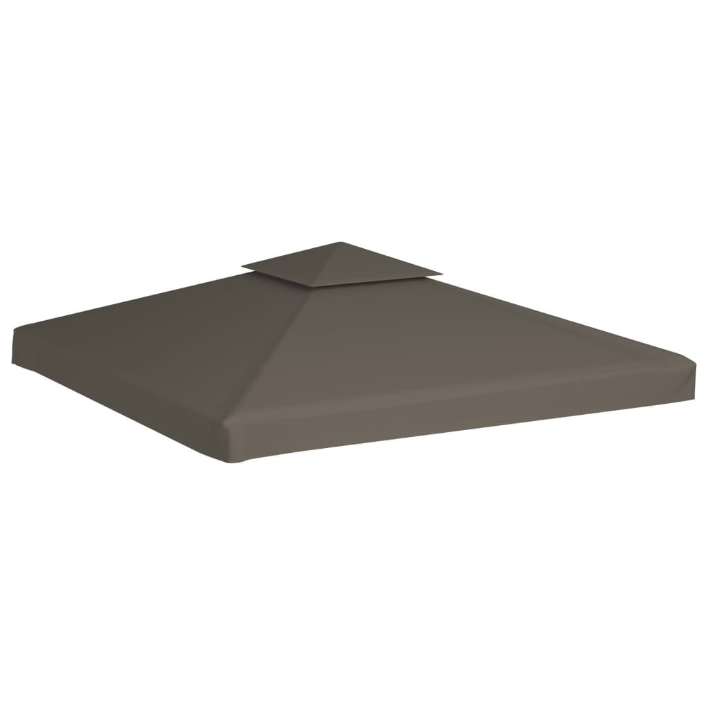 Kaksikerroksinen huvimajan katto 310 g/m² 3x3 m harmaanruskea - Sisustajankoti.fi