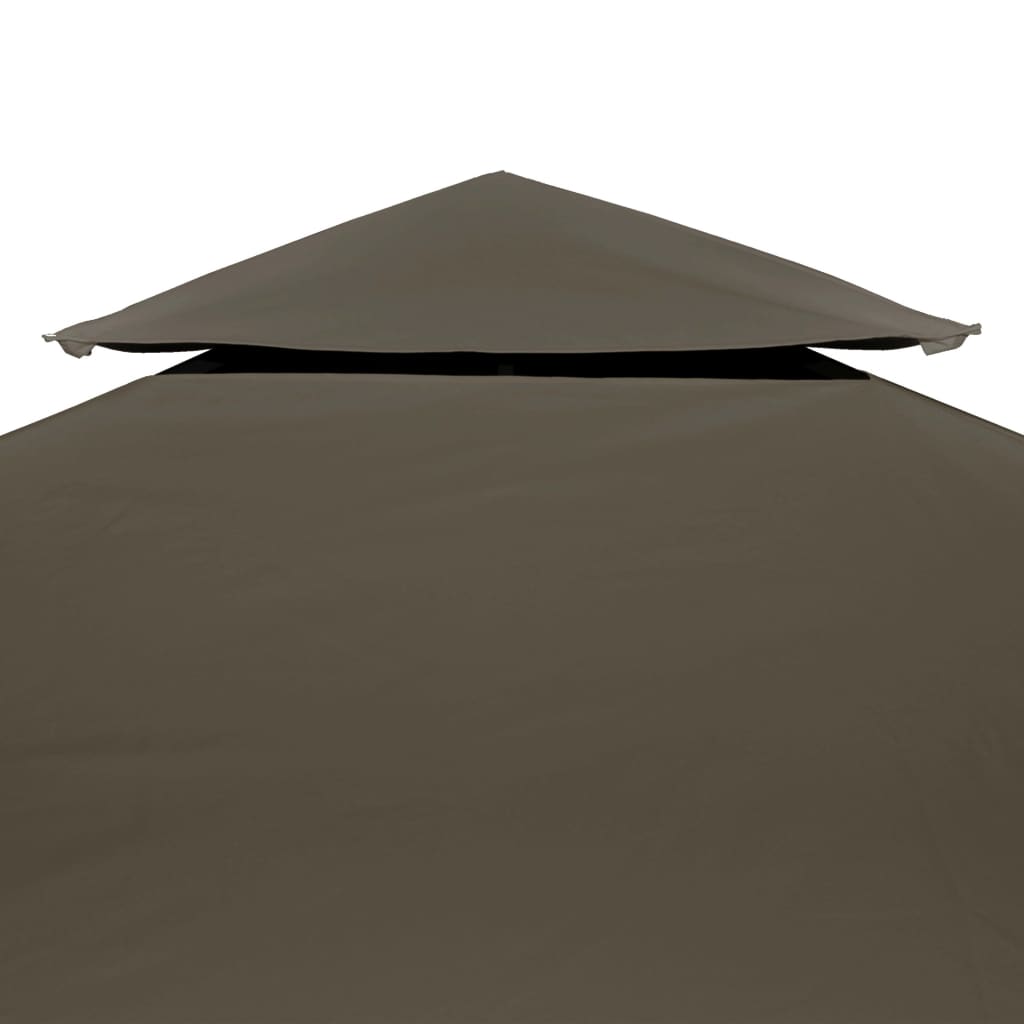 Kaksikerroksinen huvimajan katto 310 g/m² 3x3 m harmaanruskea - Sisustajankoti.fi