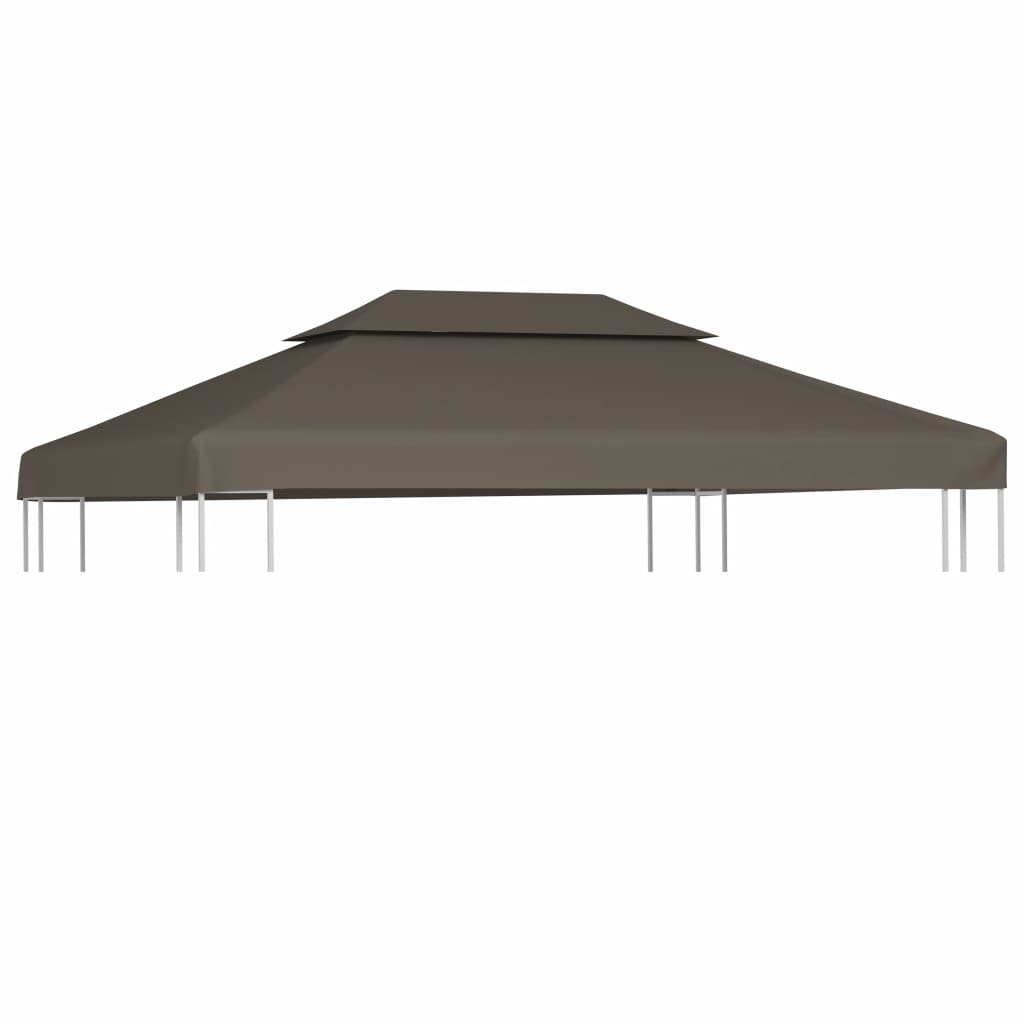 Huvimajan katto 2 kerrosta 310 g / m² 4x3 m harmaanruskea - Sisustajankoti.fi
