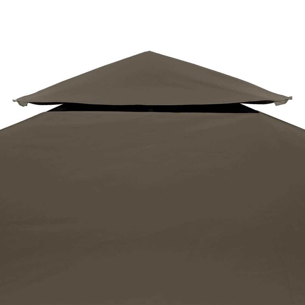 Huvimajan katto 2 kerrosta 310 g / m² 4x3 m harmaanruskea - Sisustajankoti.fi