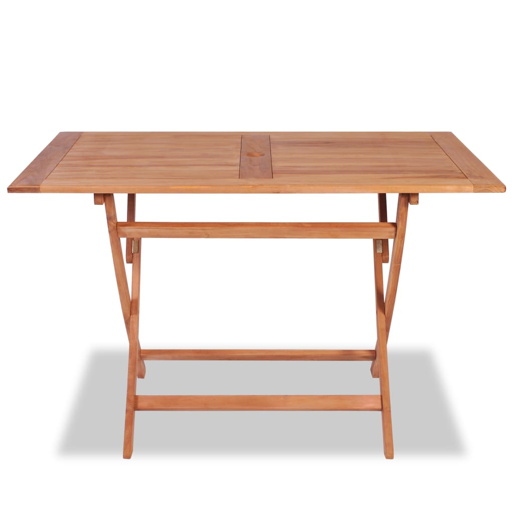Kokoontaittuva puutarhapöytä 120x70x75 cm tiikki - Sisustajankoti.fi