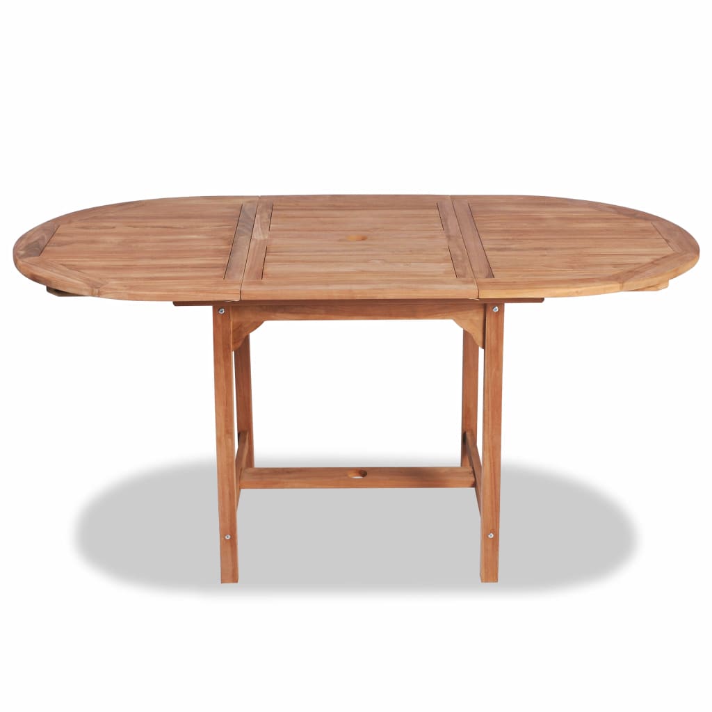Jatkettava puutarhapöytä (110-160)x80x75 cm tiikki - Sisustajankoti.fi