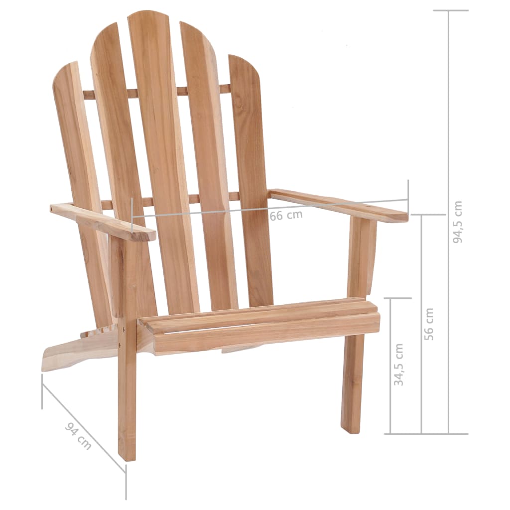 Adirondack-tuoli tiikki - Sisustajankoti.fi