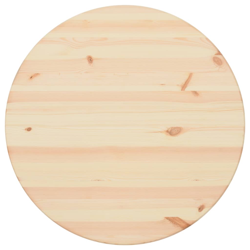 Pöytälevy luonnollinen mänty pyöreä 25 mm 80 cm - Sisustajankoti.fi