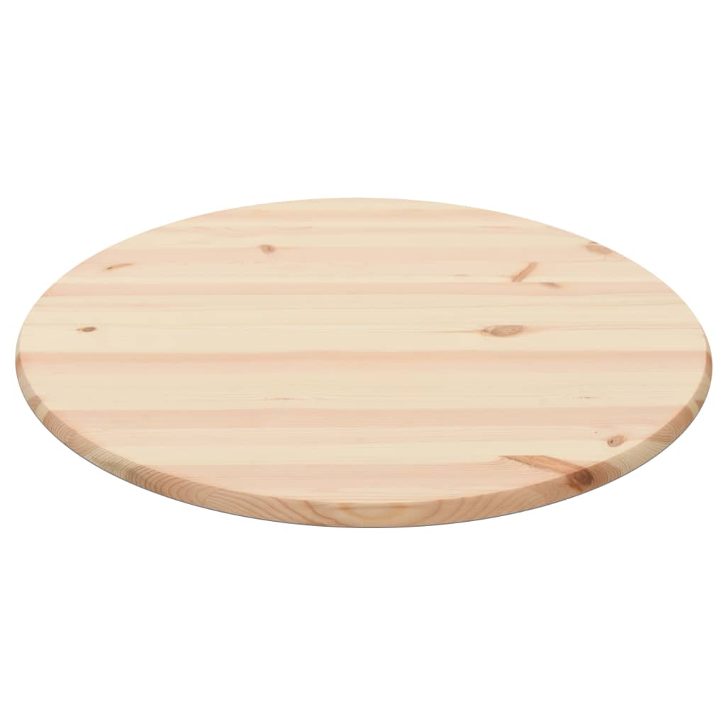 Pöytälevy luonnollinen mänty pyöreä 25 mm 80 cm - Sisustajankoti.fi