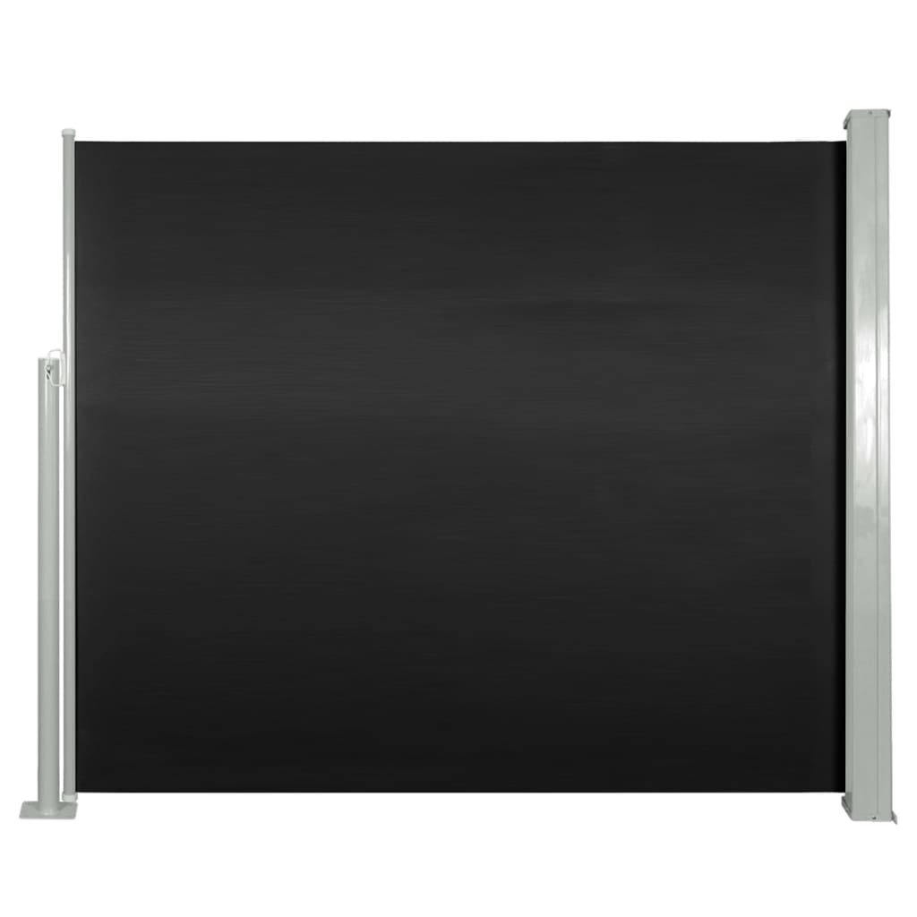 Sisäänvedettävä sivumarkiisi 120 x 300 cm musta - Sisustajankoti.fi