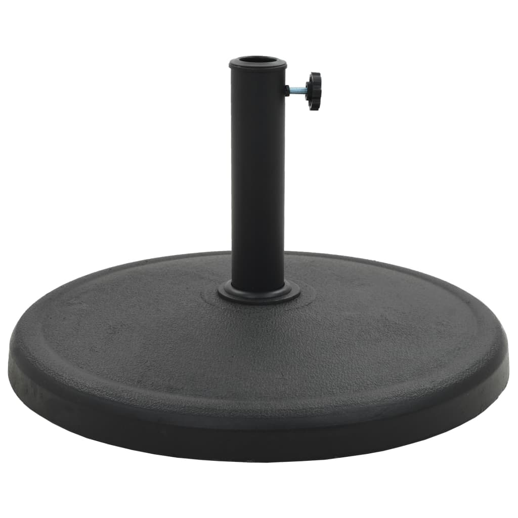 Aurinkovarjon jalka polyresiini 19 kg pyöreä musta - Sisustajankoti.fi