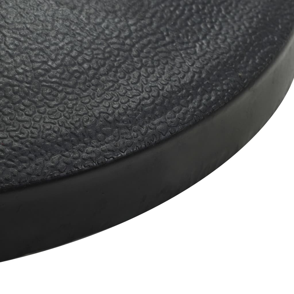 Aurinkovarjon jalka polyresiini 15 kg puolipyöreä musta - Sisustajankoti.fi