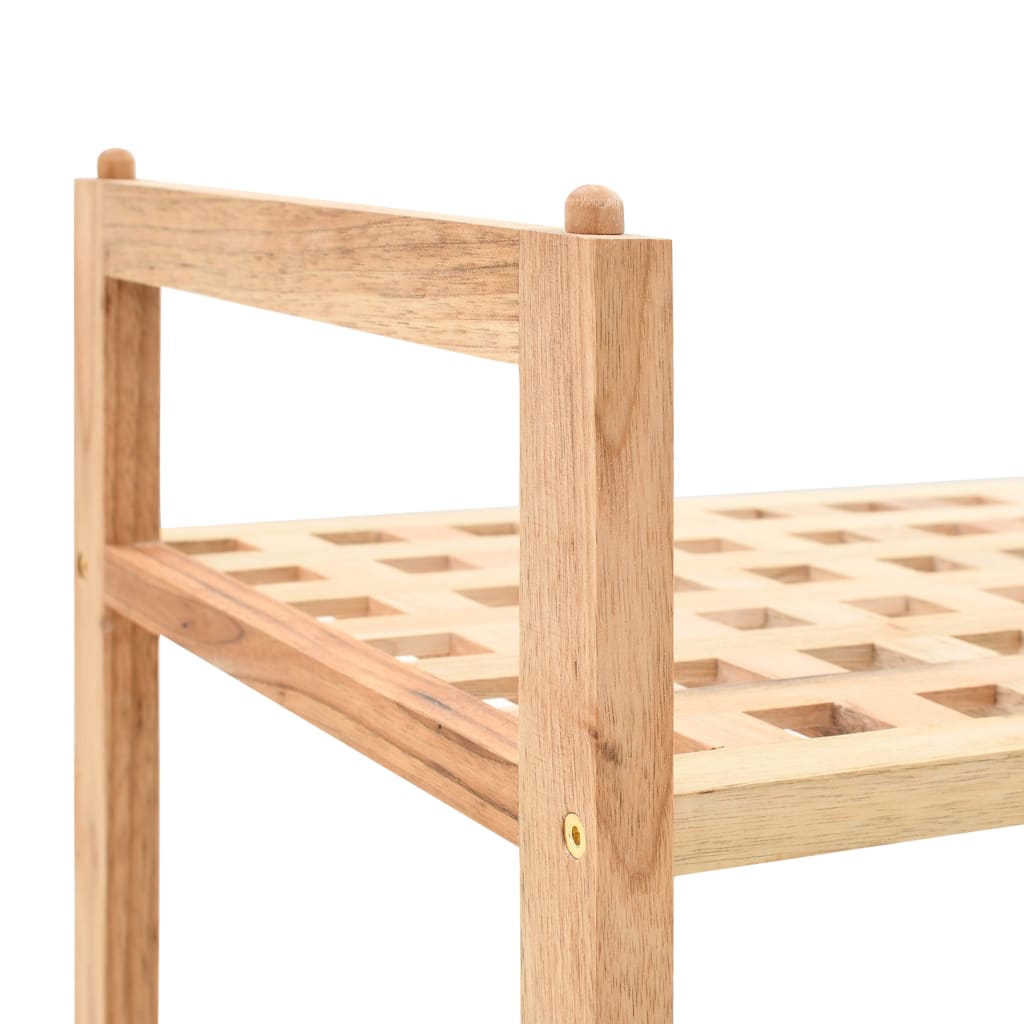 Kenkäteline kiinteä pähkinäpuu 69x26x40 cm - Sisustajankoti.fi