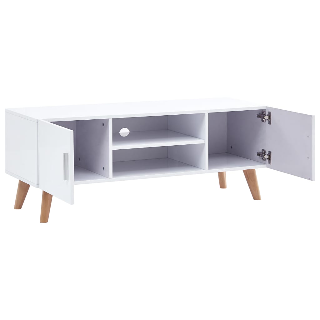 TV-taso 120x40x46 cm MDF valkoinen - Sisustajankoti.fi