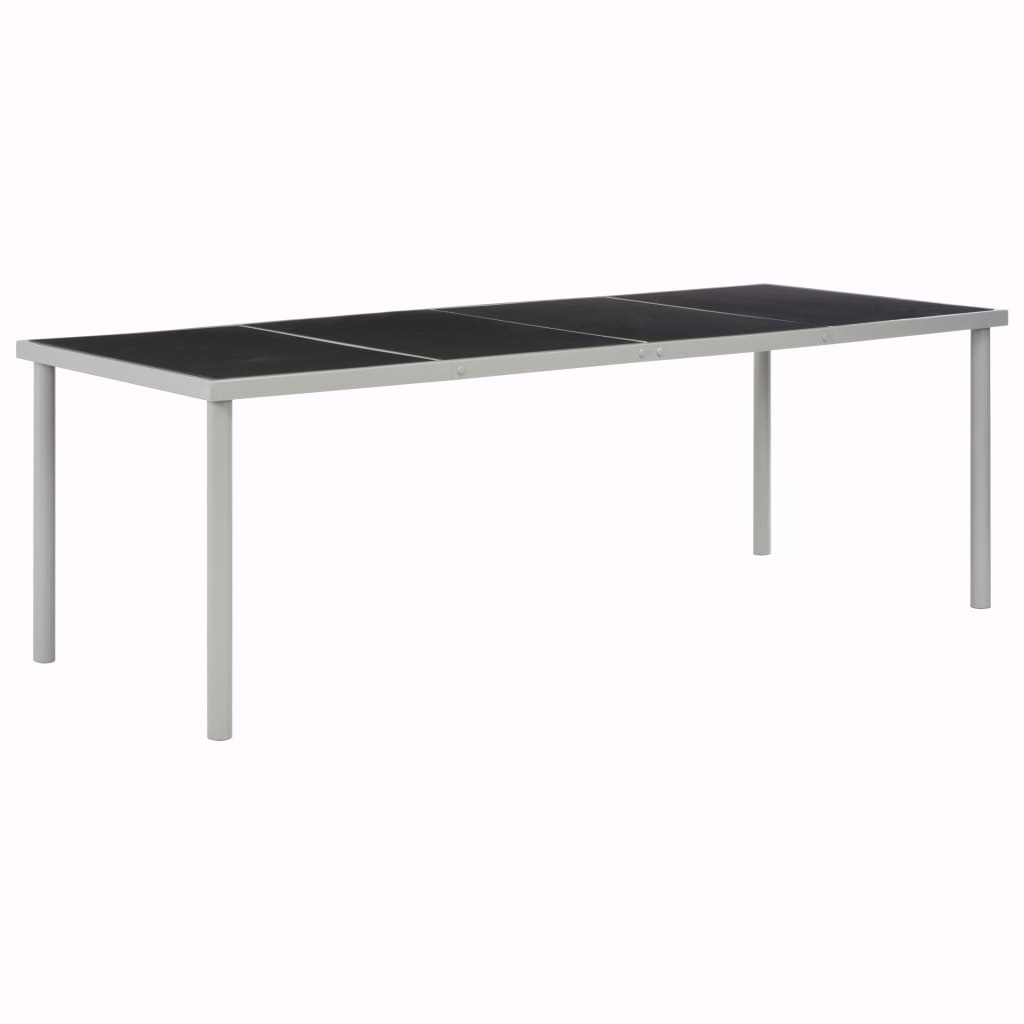 Puutarhapöytä musta 220x90x74,5 cm teräs - Sisustajankoti.fi