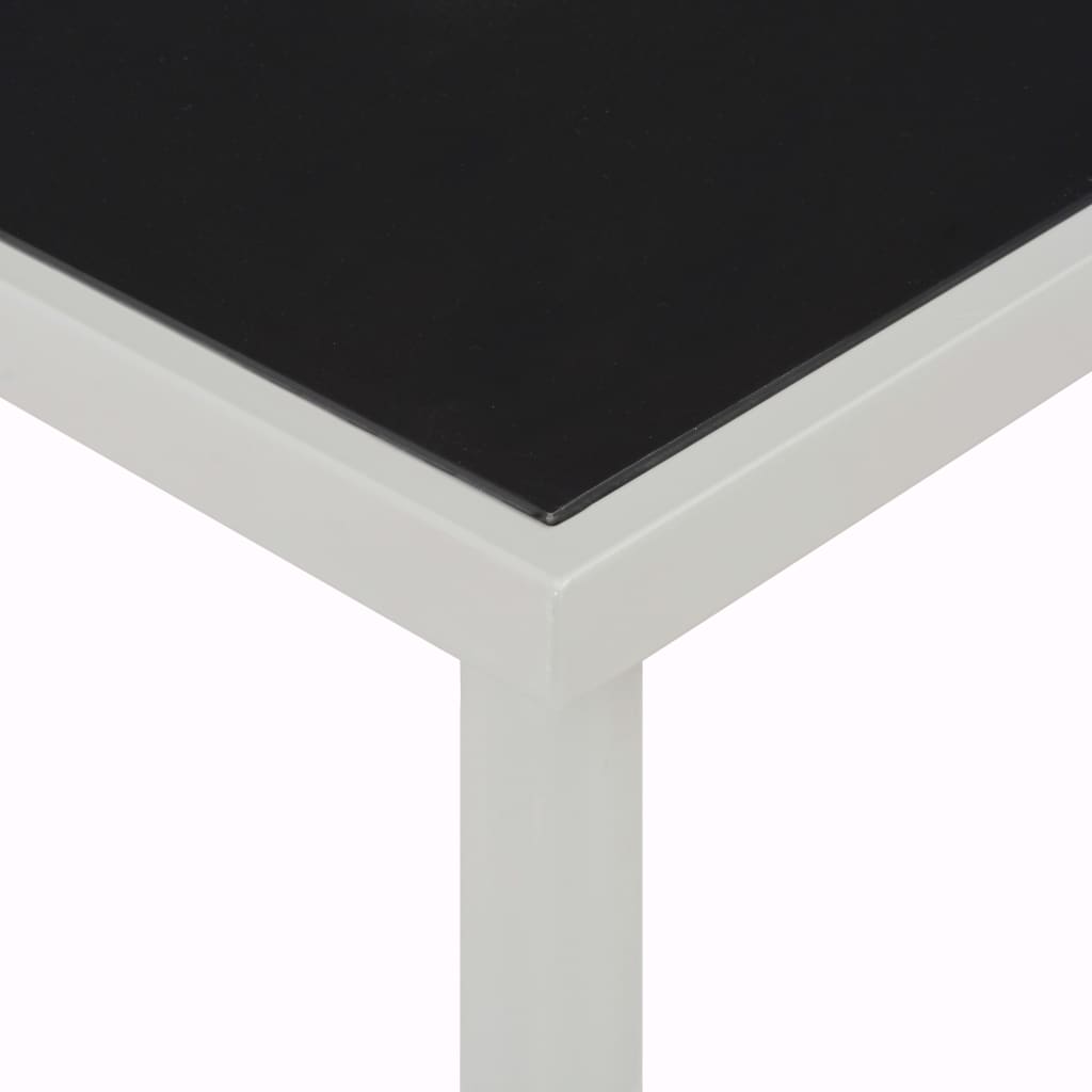 Puutarhapöytä musta 220x90x74,5 cm teräs - Sisustajankoti.fi