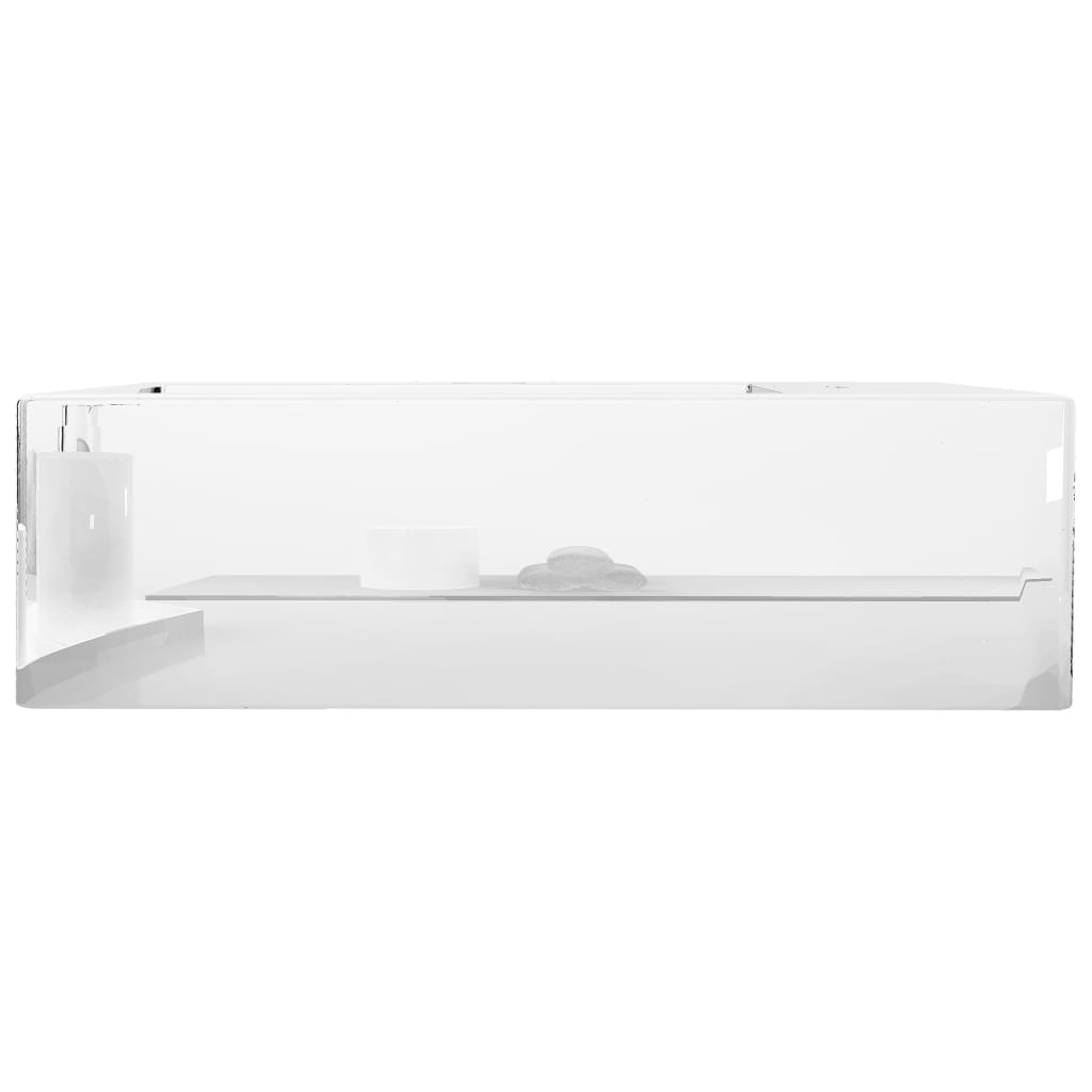 Pesuallas ylivuotoaukolla 49x25x15 cm keraaminen hopea - Sisustajankoti.fi