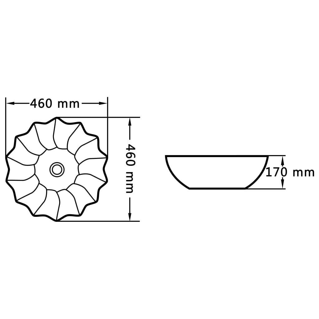Pesuallas 46x17 cm keraaminen musta - Sisustajankoti.fi
